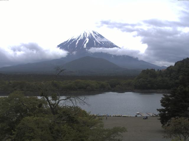 精進湖からの富士山