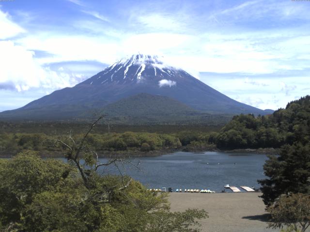 精進湖からの富士山