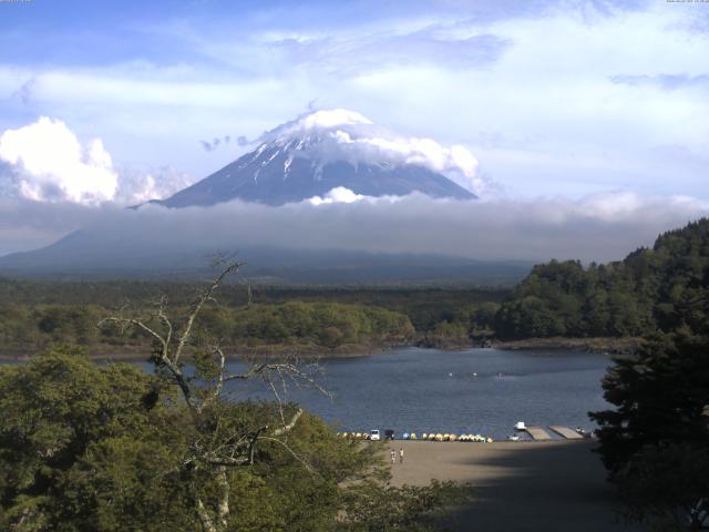 精進湖からの富士山