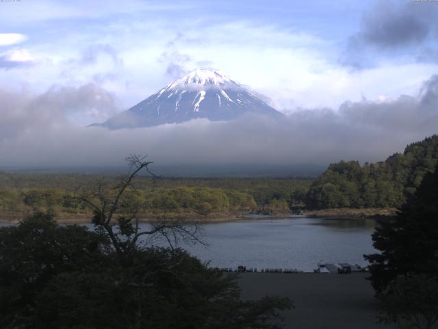 精進湖からの富士山