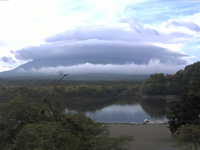 精進湖からの富士山