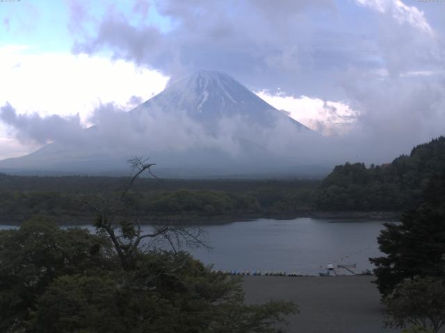 精進湖からの富士山