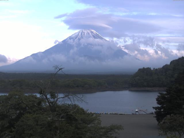 精進湖からの富士山