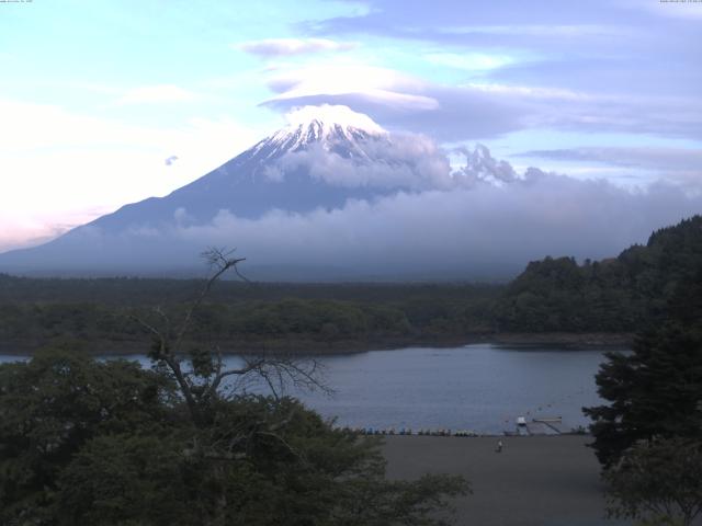 精進湖からの富士山
