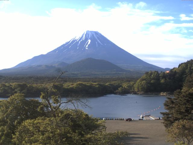 精進湖からの富士山