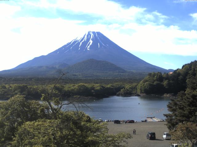 精進湖からの富士山
