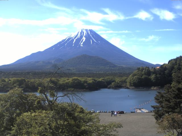 精進湖からの富士山