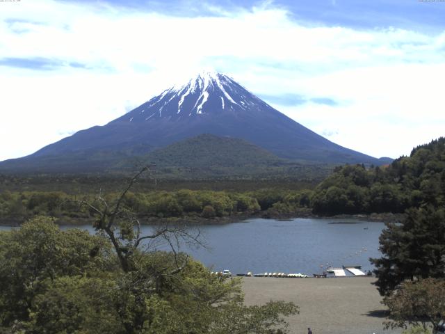 精進湖からの富士山