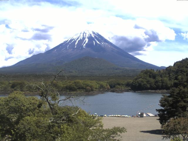 精進湖からの富士山