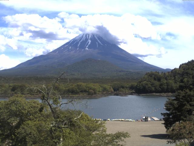 精進湖からの富士山