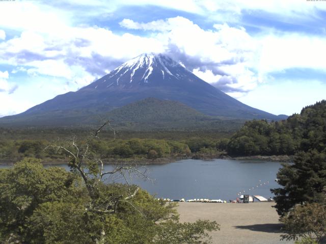 精進湖からの富士山