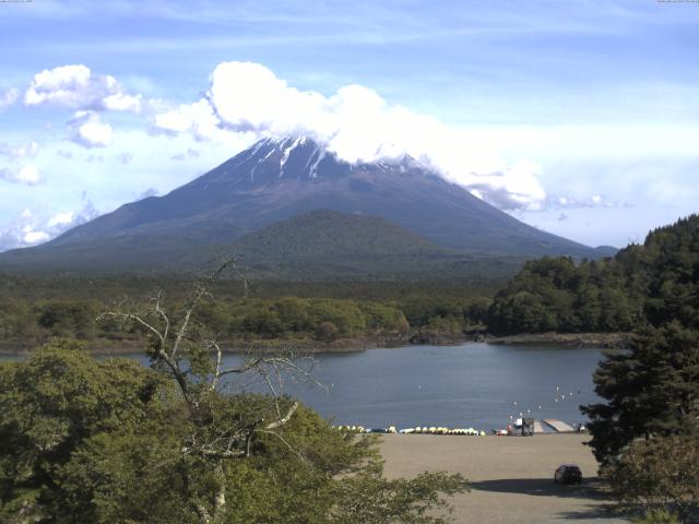 精進湖からの富士山