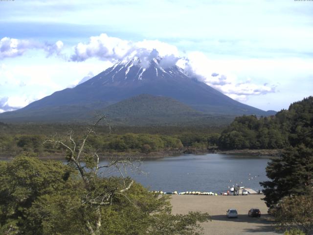 精進湖からの富士山