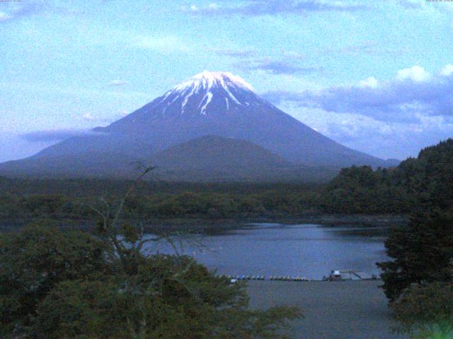 精進湖からの富士山