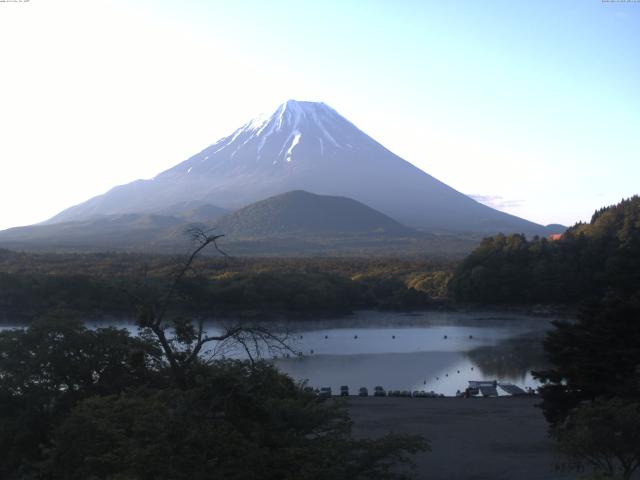 精進湖からの富士山