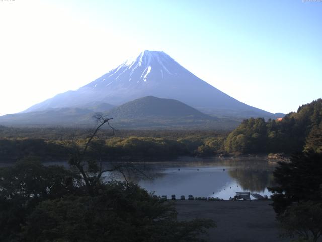 精進湖からの富士山