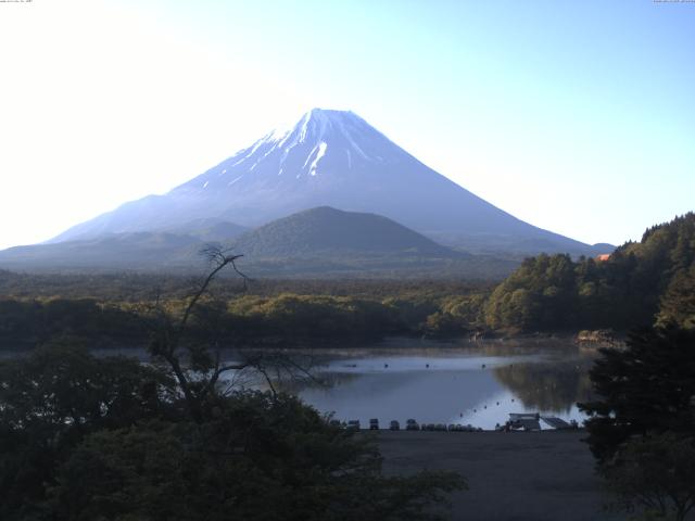 精進湖からの富士山