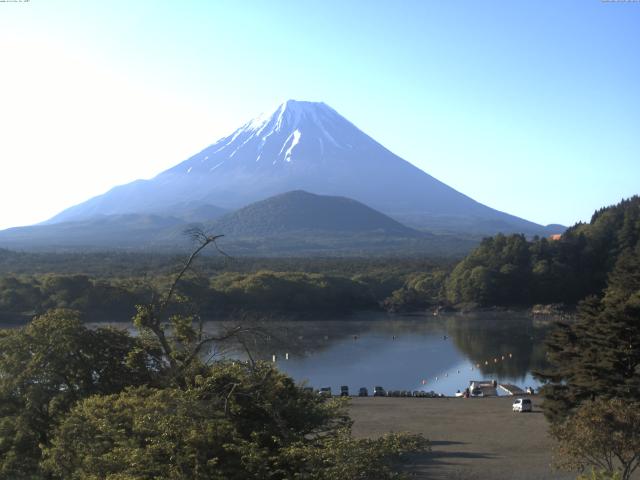 精進湖からの富士山