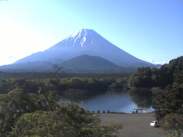 精進湖からの富士山