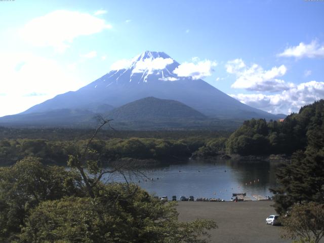 精進湖からの富士山