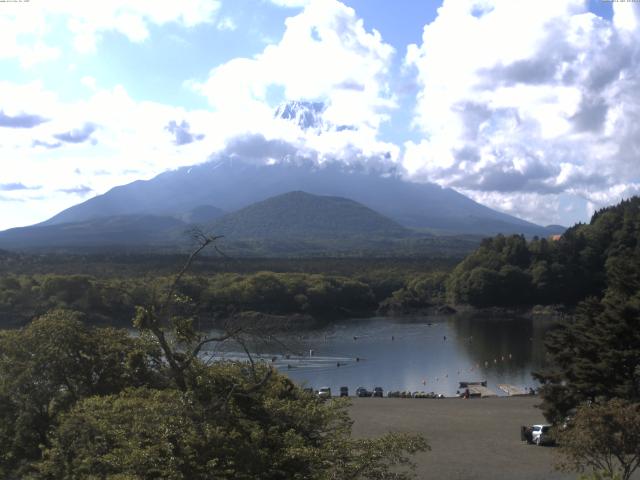 精進湖からの富士山