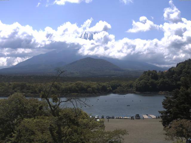 精進湖からの富士山