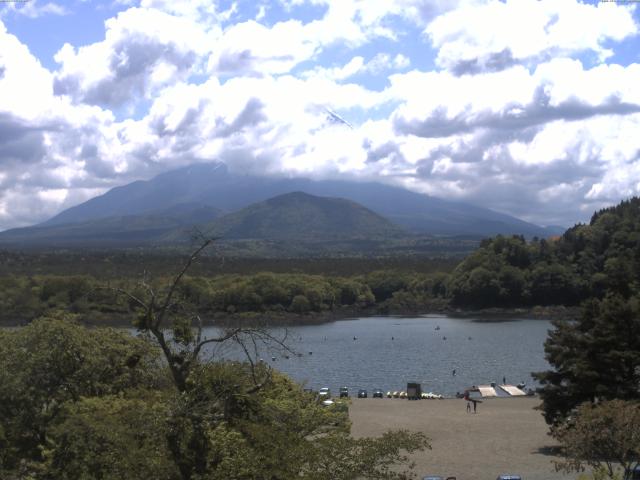 精進湖からの富士山