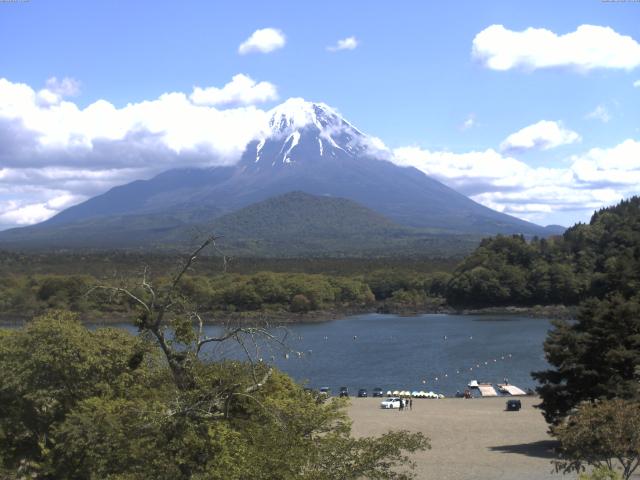 精進湖からの富士山