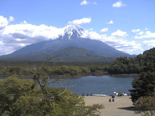精進湖からの富士山