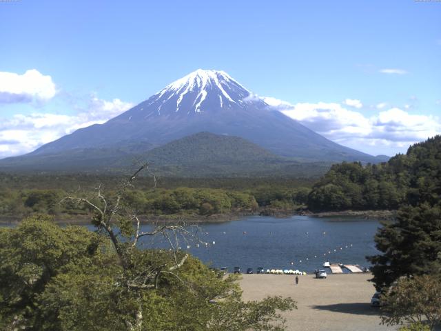 精進湖からの富士山