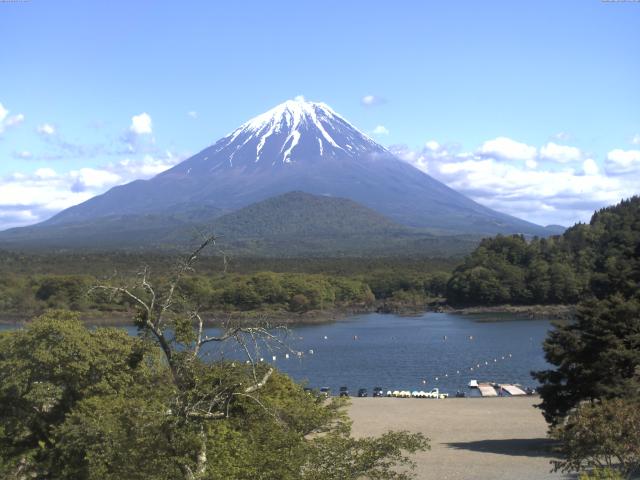精進湖からの富士山