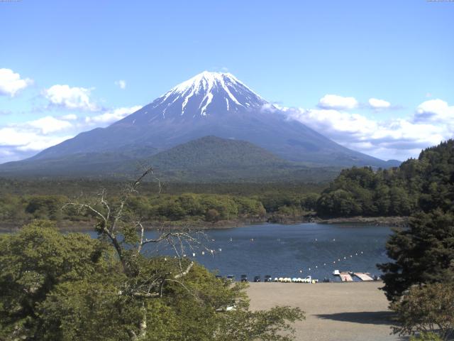 精進湖からの富士山