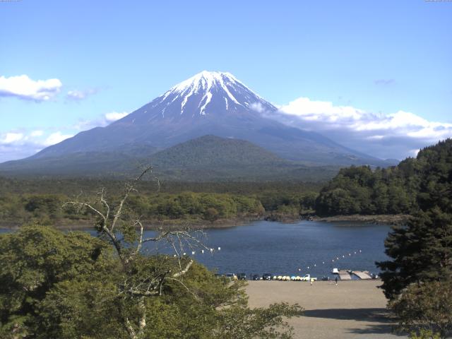 精進湖からの富士山