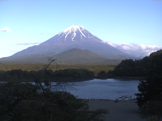 精進湖からの富士山