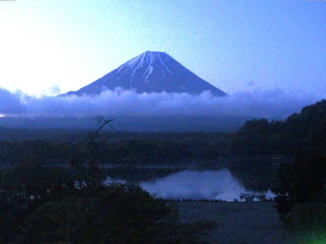 精進湖からの富士山