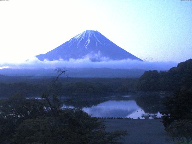 精進湖からの富士山