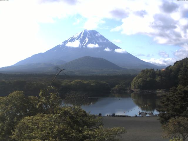 精進湖からの富士山