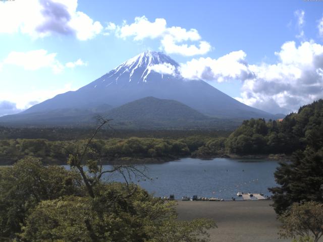 精進湖からの富士山