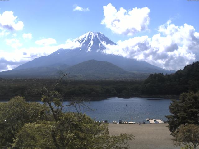 精進湖からの富士山