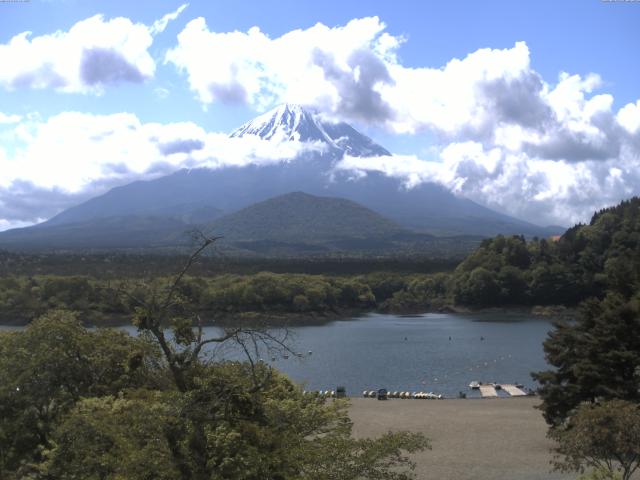 精進湖からの富士山
