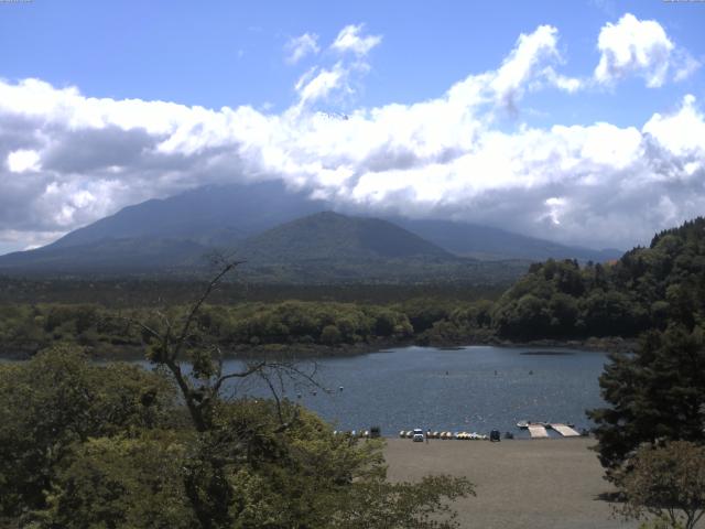 精進湖からの富士山