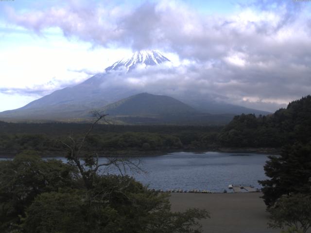 精進湖からの富士山