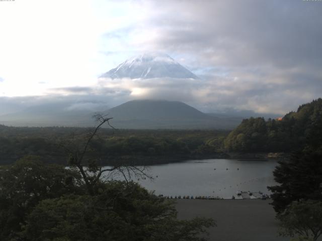 精進湖からの富士山
