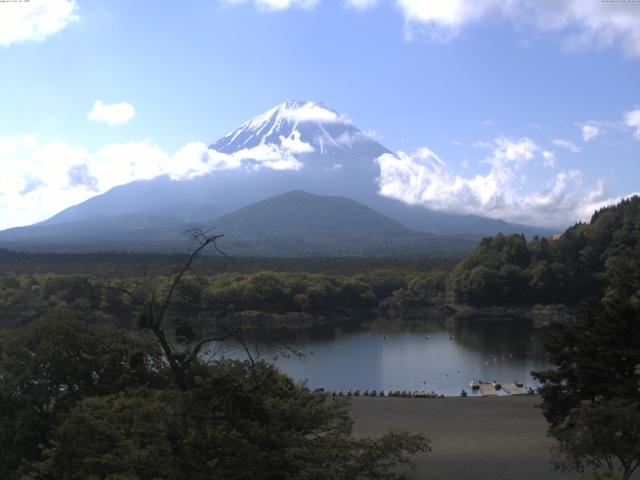 精進湖からの富士山