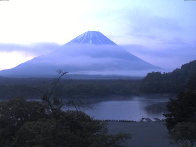精進湖からの富士山