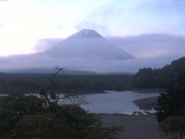 精進湖からの富士山