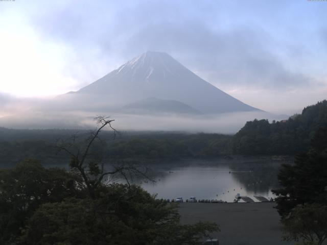 精進湖からの富士山