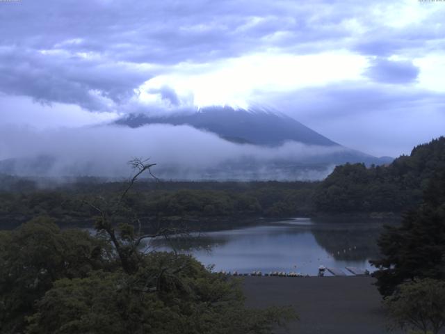 精進湖からの富士山