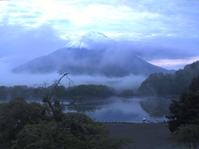 精進湖からの富士山