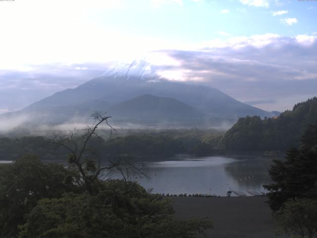 精進湖からの富士山